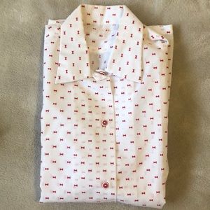 Vintage Dior button-down shirt bow tie print
